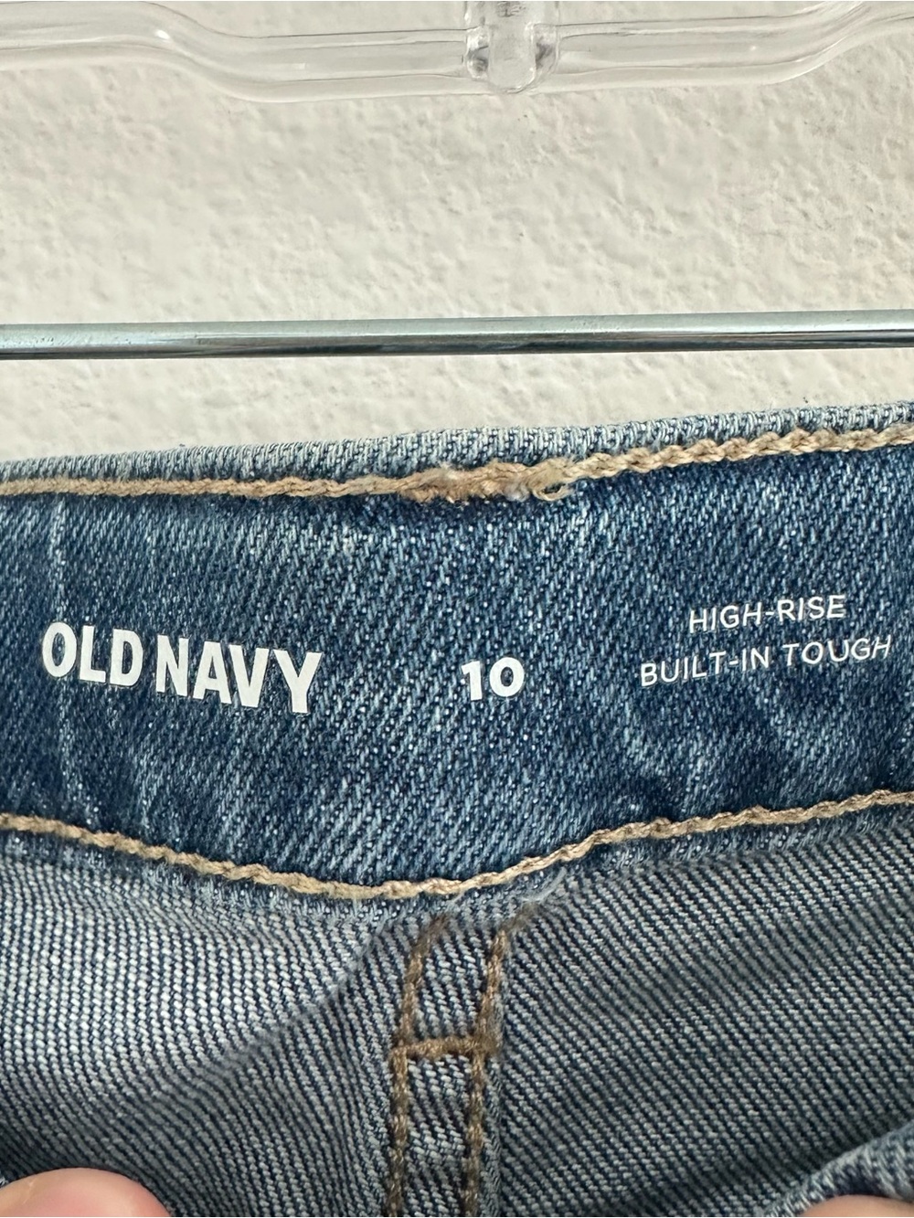 Old Navy Girls High-Rise Dark Blue Denim Shorts Button Fly Size 10 NWOT - Picture 4 of 8